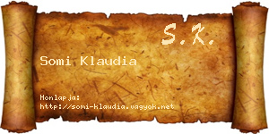 Somi Klaudia névjegykártya