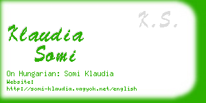 klaudia somi business card